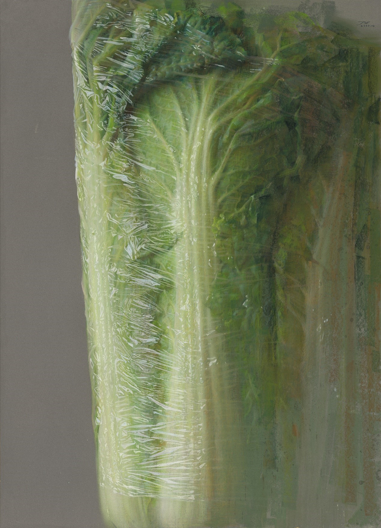 <h2>白菜</h2><p>作者：贾巍</p><p>创作年代：2022年</p><p>规格：110cm×78cm</p><p>品类：色粉</p>